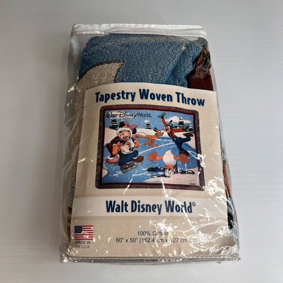 Mickey Mouse Tapestry Woven Throw 60x50 Winter Disney Retro USA Party Core Ne